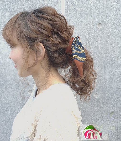 职场,时尚,低马尾,编发,扎发