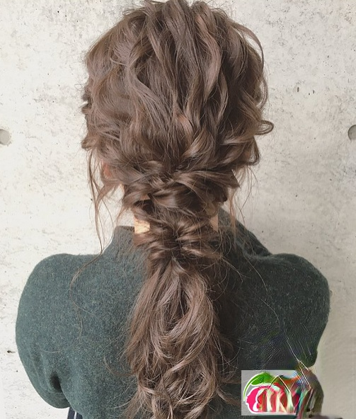 职场,时尚,低马尾,编发,扎发