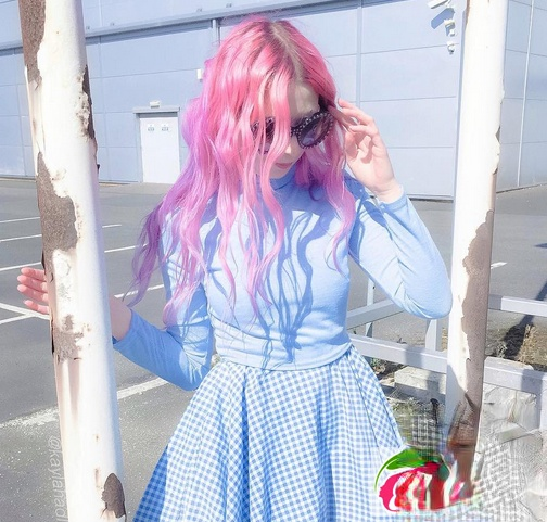 Instagram,染发,粉色,蓝色,流行色