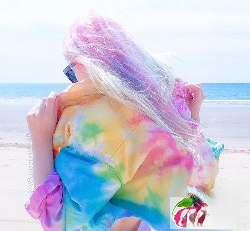 Instagram,染发,粉色,蓝色,流行色