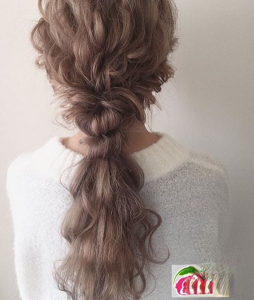 职场,时尚,低马尾,编发,扎发