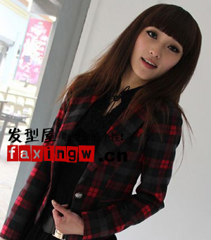 齐刘海直发发型随心所欲变化