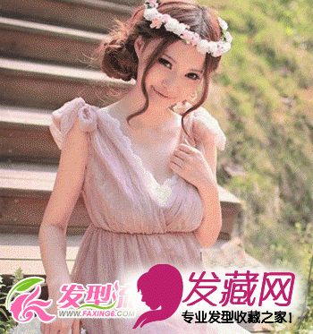 女生盘发发型