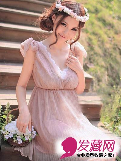 夏季女生发型设计-梦幻发型图片-迷人的花仙子发型