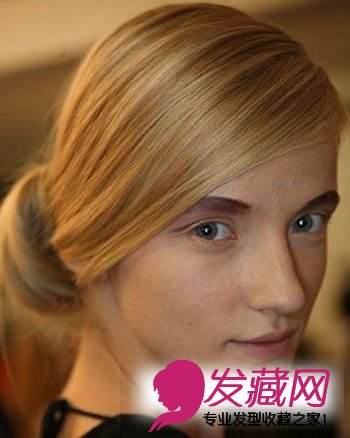 夏日浪漫长发发型设计-侧边发髻盘发