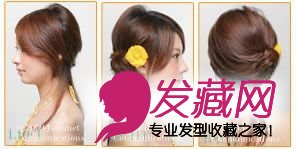 青涩小淑女DIY超清爽发髻
