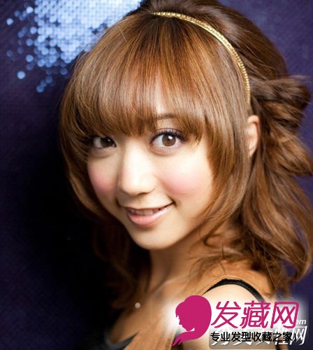 盘发+刘海的造型今冬必须尝试!