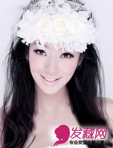 清新长发打造美美韩国新娘发型