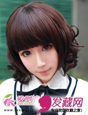 2012夏季流行的甜美齐刘海发型