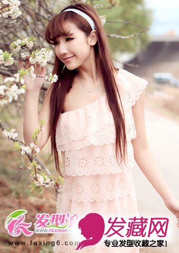 浪漫优雅的长直发发型