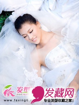 六月唯美浪漫新娘盘发