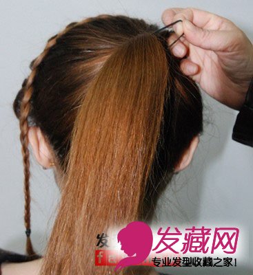 【图】教你扎100种头发 教你直发怎么扎花苞头(4)_编发教程_发藏网|fa