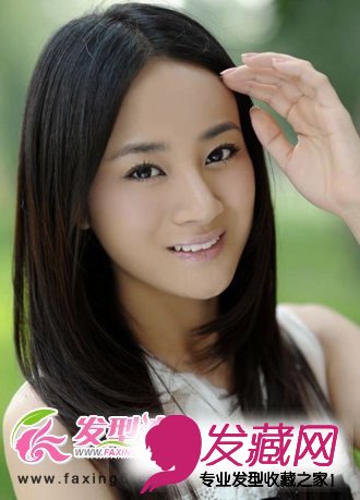 休闲女生中长直发发型