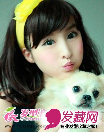 萌味十足短卷发