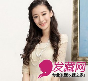 淑女发型扎法,而将<em>头发</em>全部<em>披</em>起