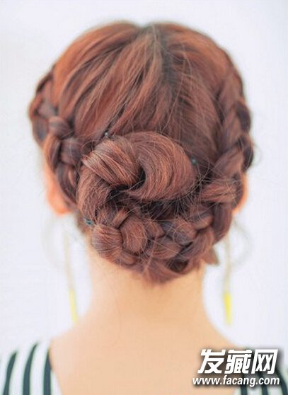 简单盘发发型教程6
