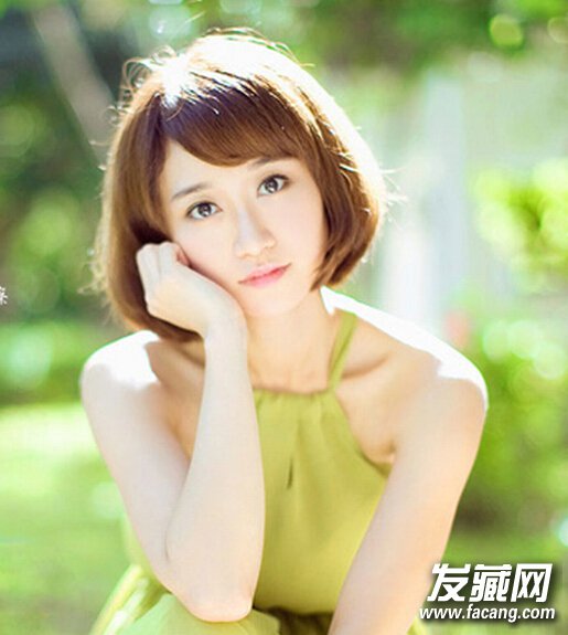 女生中短波波头发型 1