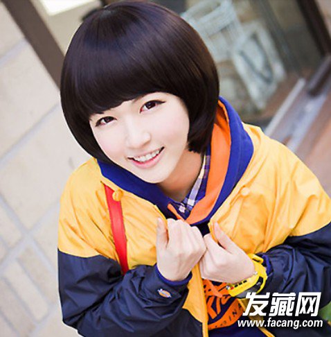 好看女学生波波头图片二
