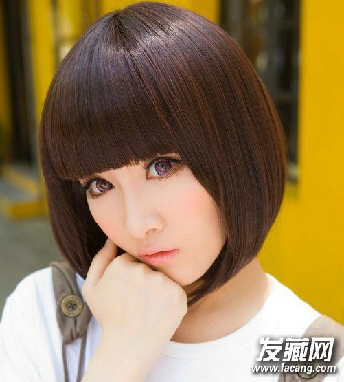 好看女学生波波头图片三