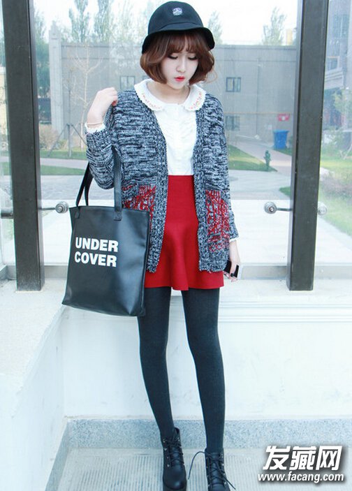 齐刘海波波头短发发型图片4