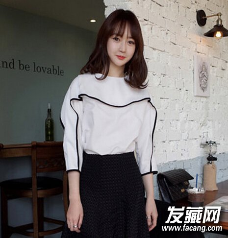 齐肩发烫发发型图片8