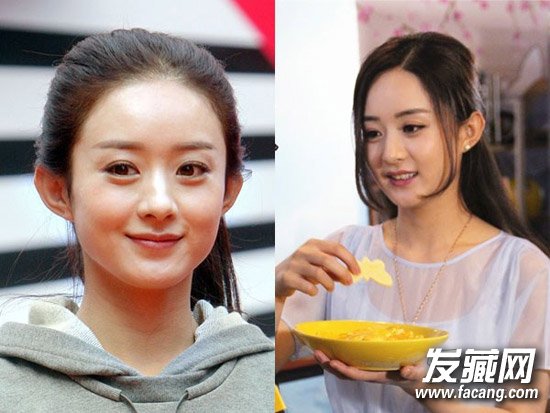 导读:赵丽颖 大光明的马尾辫真心不适合圆脸,放下两缕头发括在脸颊处