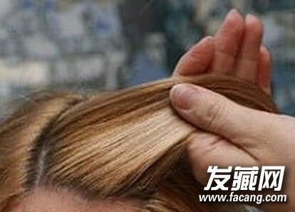 无刘海盘发发型图解1