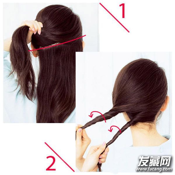 一分钟改造中长发 3款简单扎发教程图解 一分钟改造中长发 3款简单扎发教程图解 中长发怎么扎好看